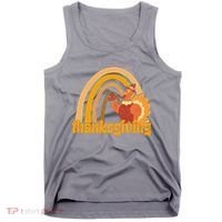 Thanksgiving Rainbow Turkey Holiday Cute Tank Top thumb 0