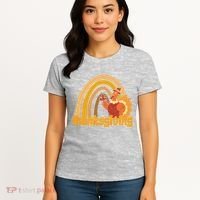Thanksgiving Rainbow Turkey Holiday Cute Women's T-Shirt thumb 4