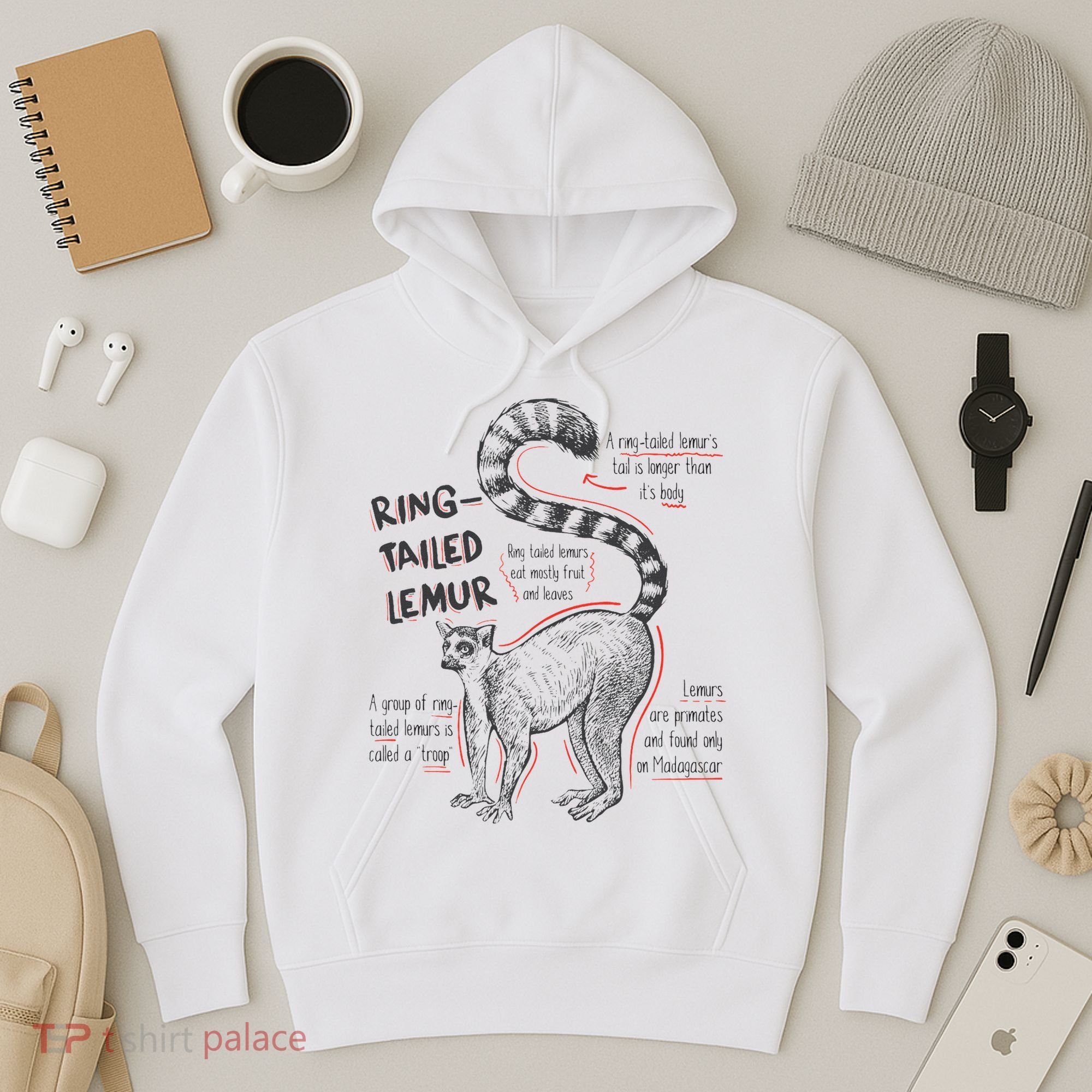 Trendy Ring Tailed Lemur Facts Hoodie