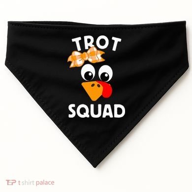 Thanksgiving Running Turkey Trot Squad USA-Made Doggie Bandana