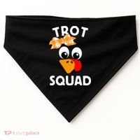 Thanksgiving Running Turkey Trot Squad USA-Made Doggie Bandana thumb 0