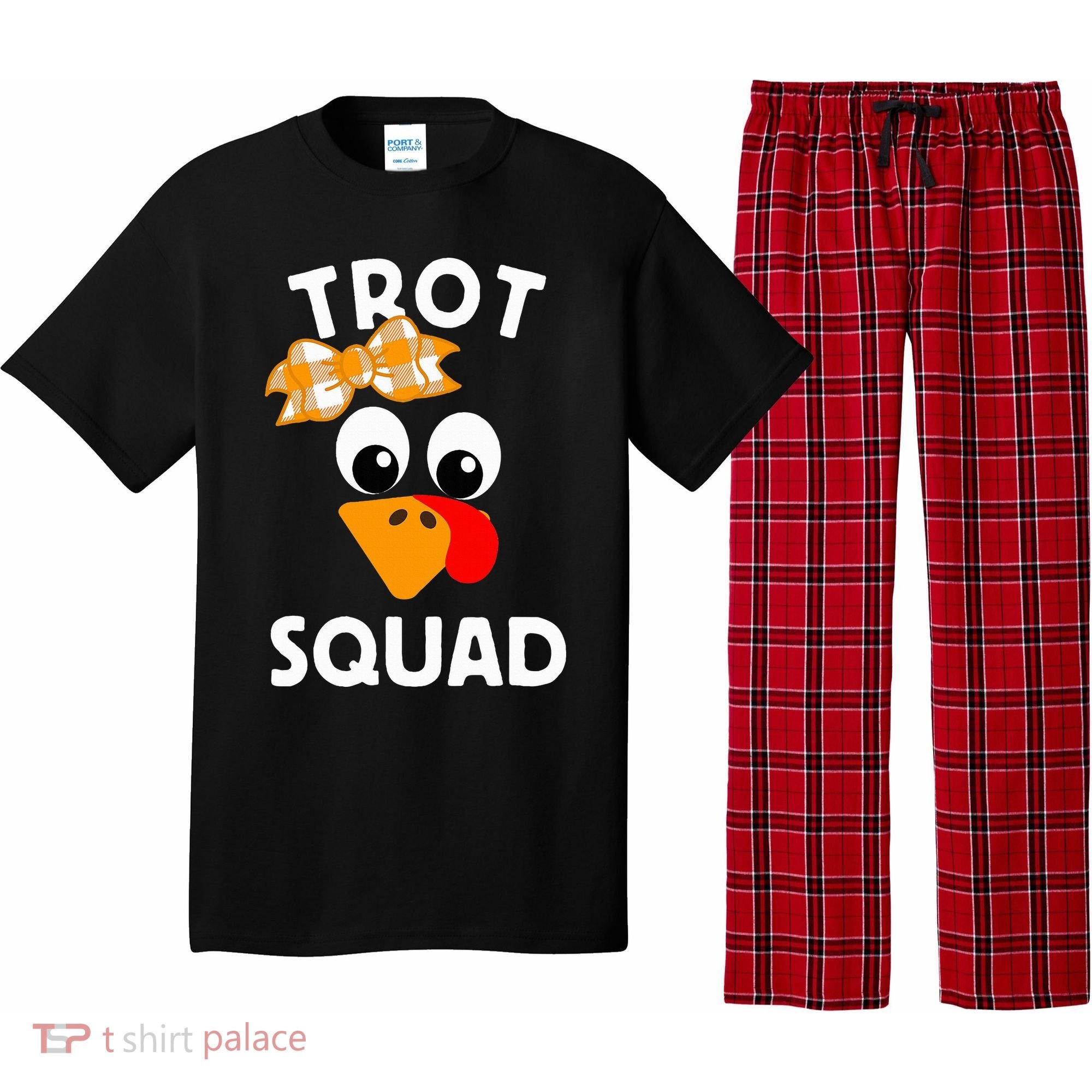 Thanksgiving Running Turkey Trot Squad Pajama Set