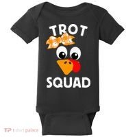 Thanksgiving Running Turkey Trot Squad Baby Bodysuit thumb 0