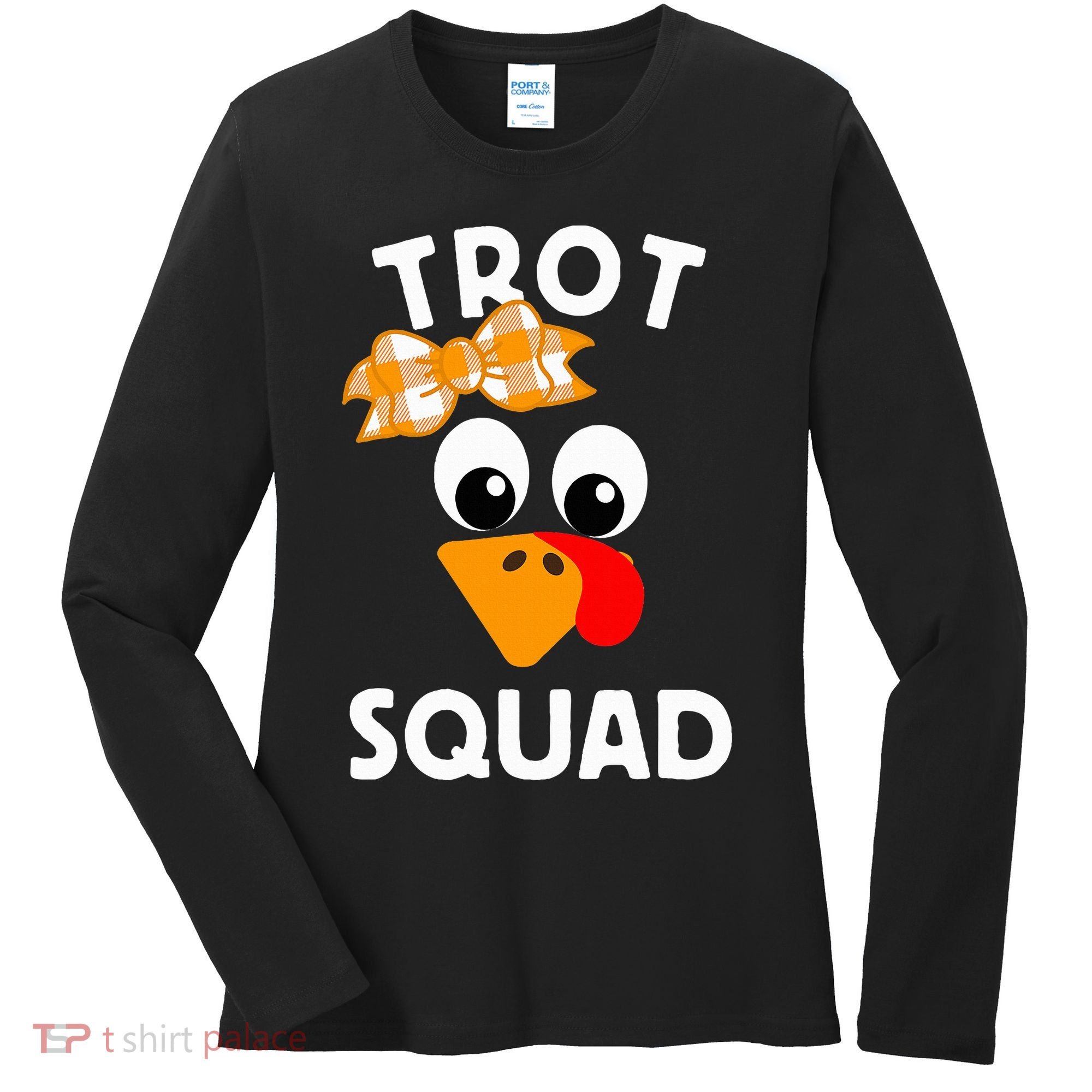 Thanksgiving Running Turkey Trot Squad Women's Long Sleeve Shirt
