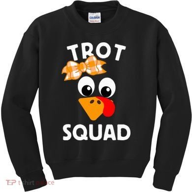 Thanksgiving Running Turkey Trot Squad Kids Sweatshirt