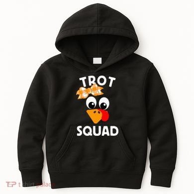 Thanksgiving Running Turkey Trot Squad Kids Hoodie