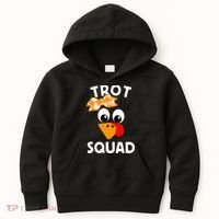Thanksgiving Running Turkey Trot Squad Kids Hoodie thumb 0