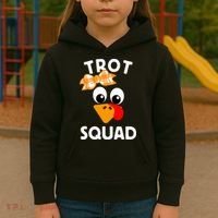 Thanksgiving Running Turkey Trot Squad Kids Hoodie thumb 3