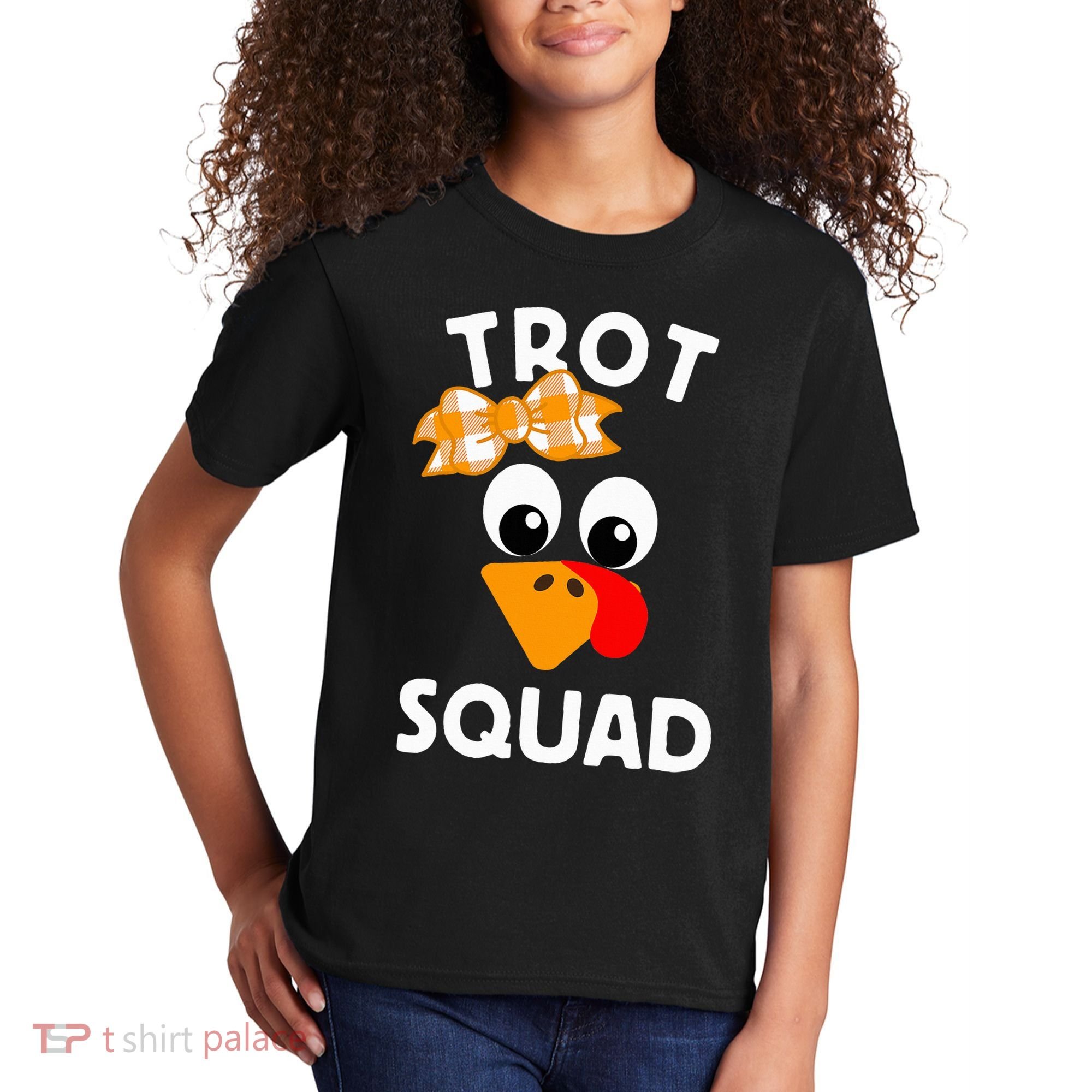 Thanksgiving Running Turkey Trot Squad Kids T-Shirt