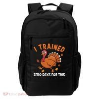 Thanksgiving Running Turkey Trot I Trained Zero Days Backpack thumb 0