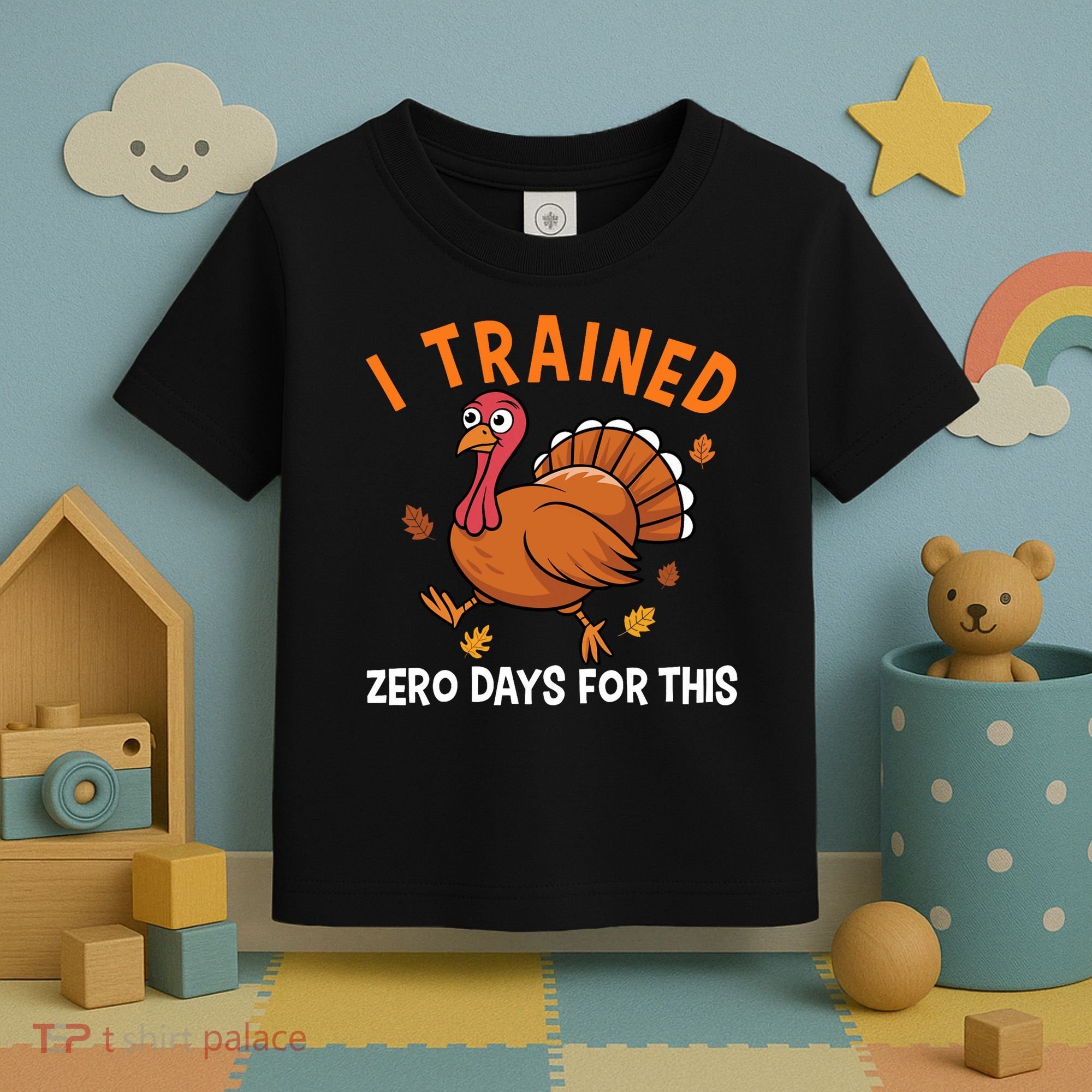 Thanksgiving Running Turkey Trot I Trained Zero Days Toddler T-Shirt