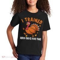 Thanksgiving Running Turkey Trot I Trained Zero Days Kids T-Shirt thumb 2