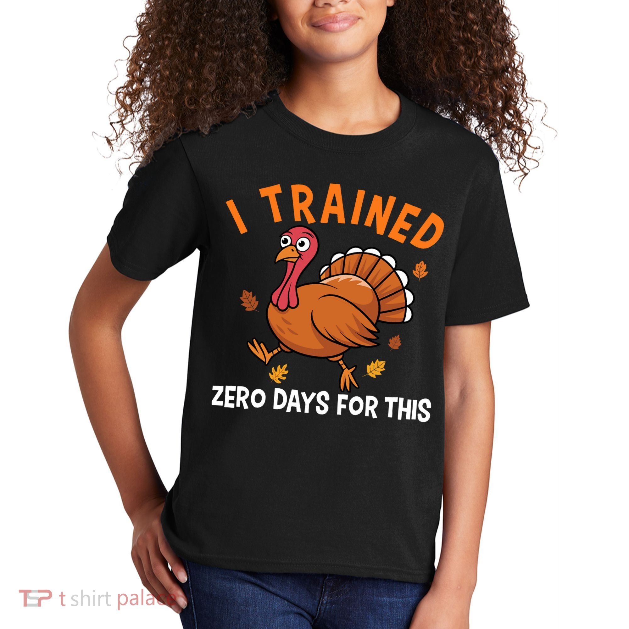 Thanksgiving Running Turkey Trot I Trained Zero Days Kids T-Shirt