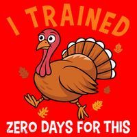 Thanksgiving Running Turkey Trot I Trained Zero Days Santa Hat thumb 1