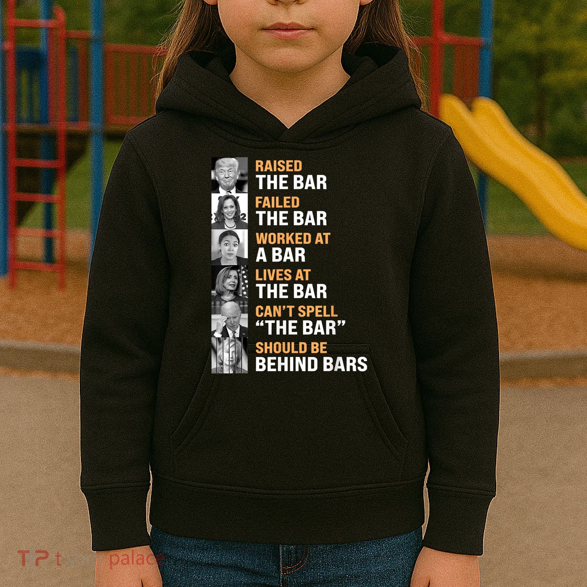 Trump Raised The Bar Harris Failed The Bar Kids Hoodie