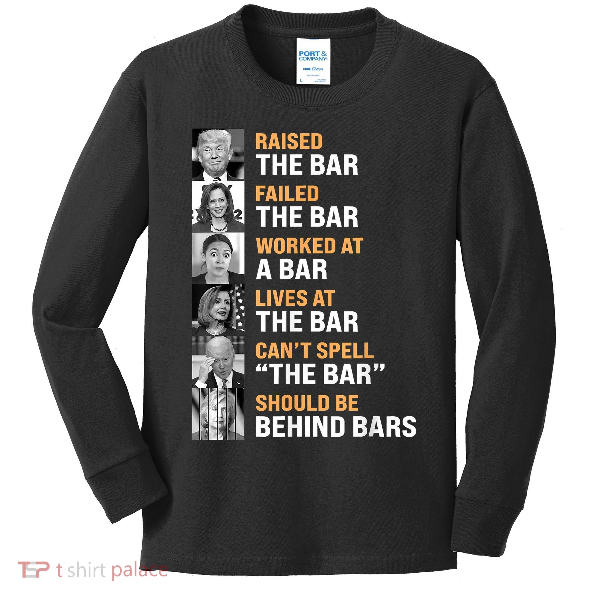 Trump Raised The Bar Harris Failed The Bar Kids Long Sleeve Shirt