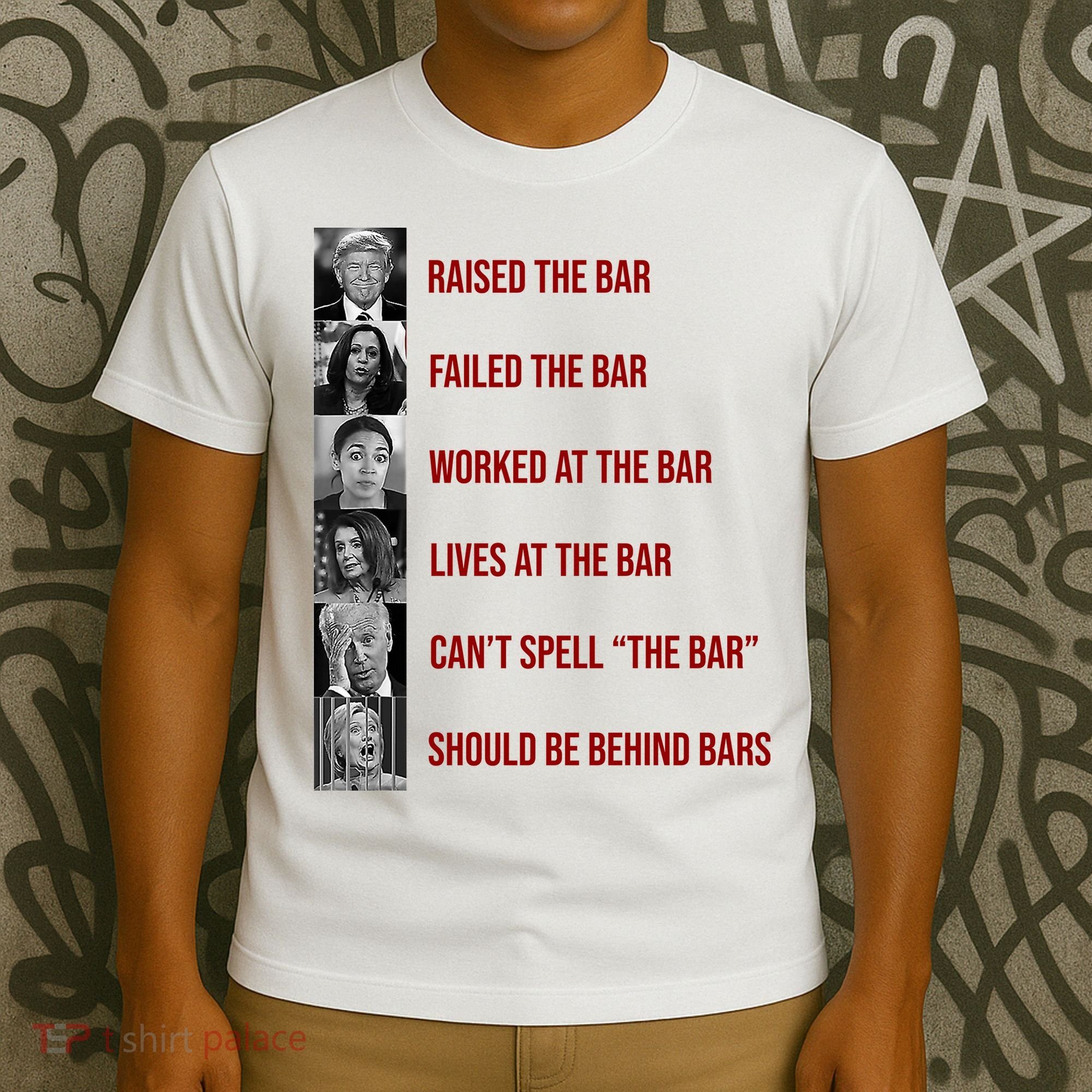 Trump Raised The Bar Biden Can't Spell The Bar Funny Republican T-Shirt