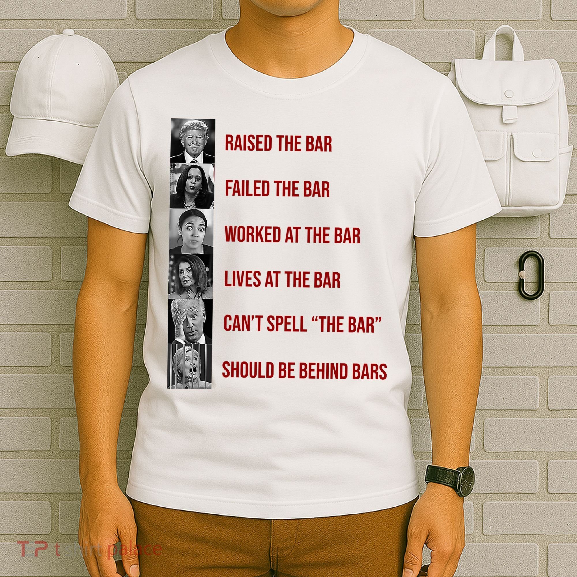 Trump Raised The Bar Biden Can't Spell The Bar Funny Republican T-Shirt