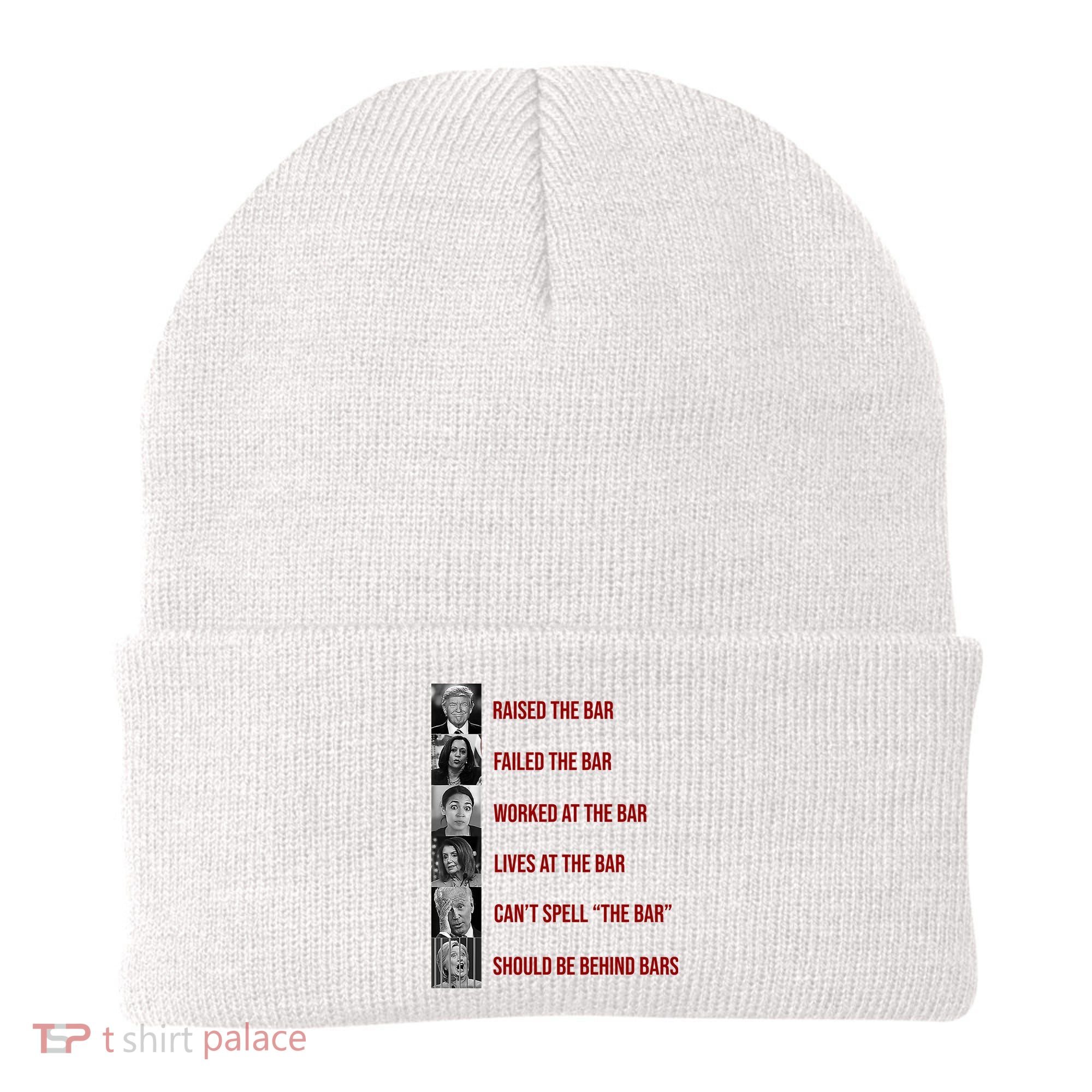 Trump Raised The Bar Biden Can't Spell The Bar Funny Republican Beanie