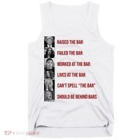 Trump Raised The Bar Biden Can't Spell The Bar Funny Republican Tank Top thumb 0