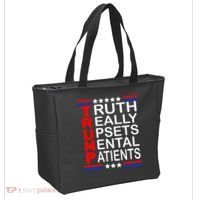 Trump Really Upsets Mental Patients Tote Bag thumb 2
