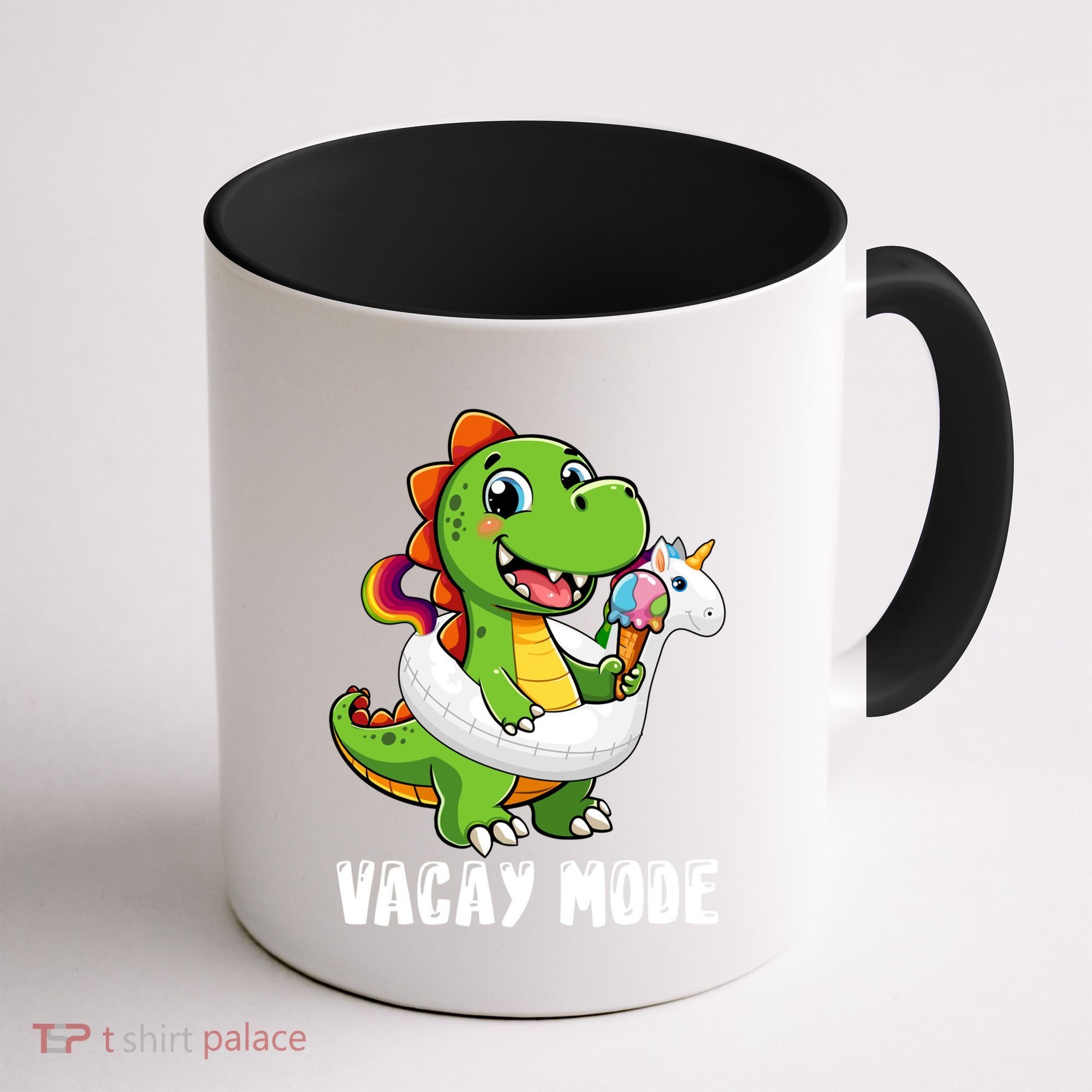 T Rex Unicorn Float Swimming Pool Party Swimmer Vacay Mode Great Gift Coffee Mug