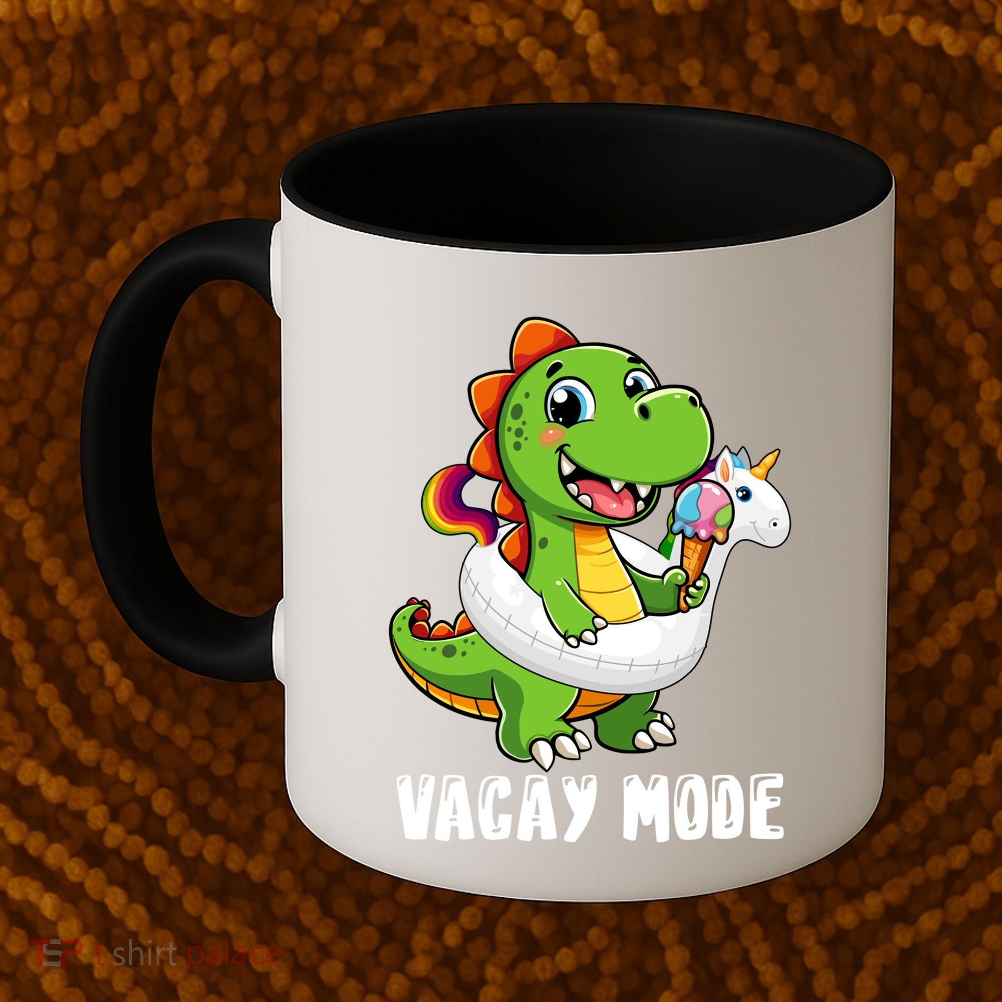 T Rex Unicorn Float Swimming Pool Party Swimmer Vacay Mode Great Gift Coffee Mug