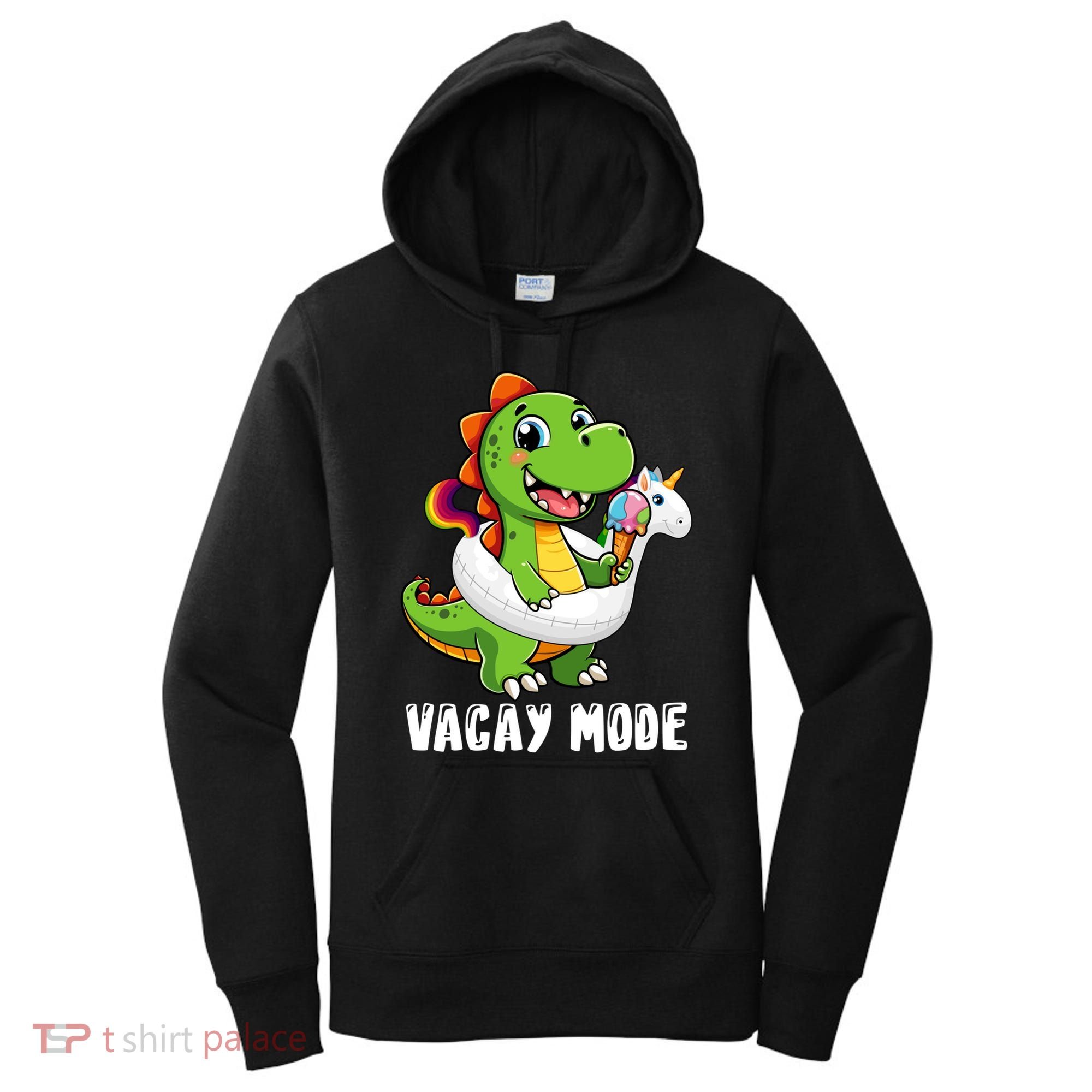 T Rex Unicorn Float Swimming Pool Party Swimmer Vacay Mode Great Gift Women's Hoodie