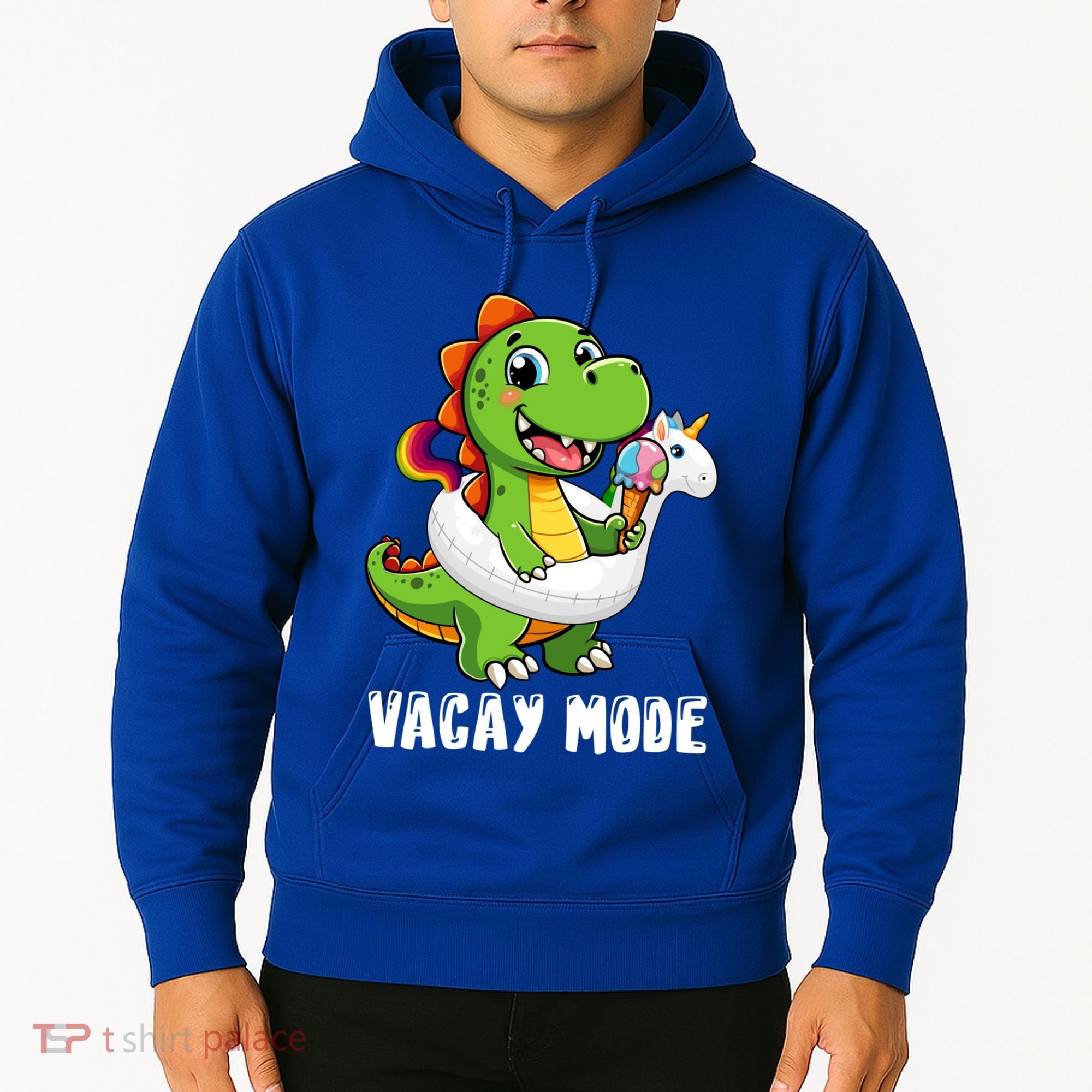T Rex Unicorn Float Swimming Pool Party Swimmer Vacay Mode Great Gift Hoodie