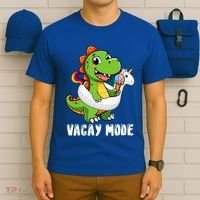 T Rex Unicorn Float Swimming Pool Party Swimmer Vacay Mode Great Gift T-Shirt thumb 6