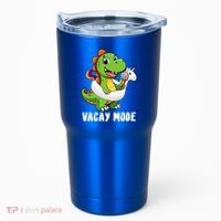 T Rex Unicorn Float Swimming Pool Party Swimmer Vacay Mode Great Gift Tumbler thumb 0