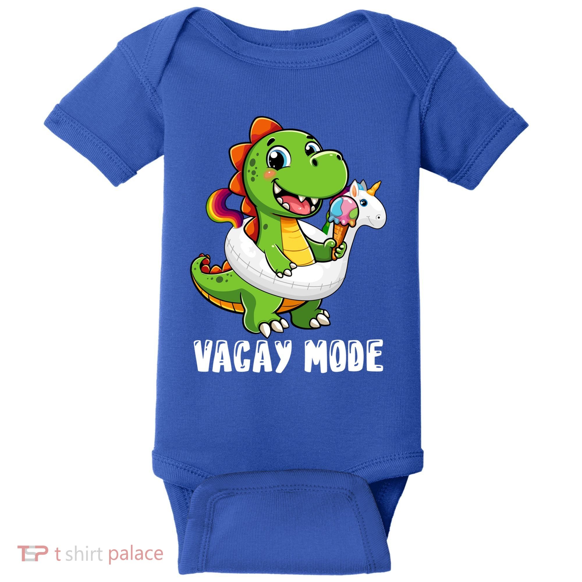 T Rex Unicorn Float Swimming Pool Party Swimmer Vacay Mode Great Gift Baby Bodysuit