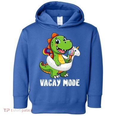 T Rex Unicorn Float Swimming Pool Party Swimmer Vacay Mode Great Gift Toddler Hoodie