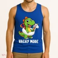 T Rex Unicorn Float Swimming Pool Party Swimmer Vacay Mode Great Gift Tank Top thumb 3