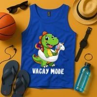T Rex Unicorn Float Swimming Pool Party Swimmer Vacay Mode Great Gift Tank Top thumb 4