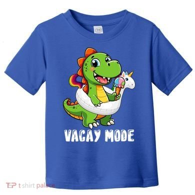 T Rex Unicorn Float Swimming Pool Party Swimmer Vacay Mode Great Gift Toddler T-Shirt