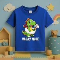 T Rex Unicorn Float Swimming Pool Party Swimmer Vacay Mode Great Gift Toddler T-Shirt thumb 3