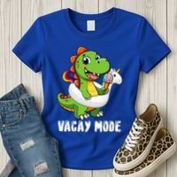 T Rex Unicorn Float Swimming Pool Party Swimmer Vacay Mode Great Gift Women's T-Shirt thumb 3