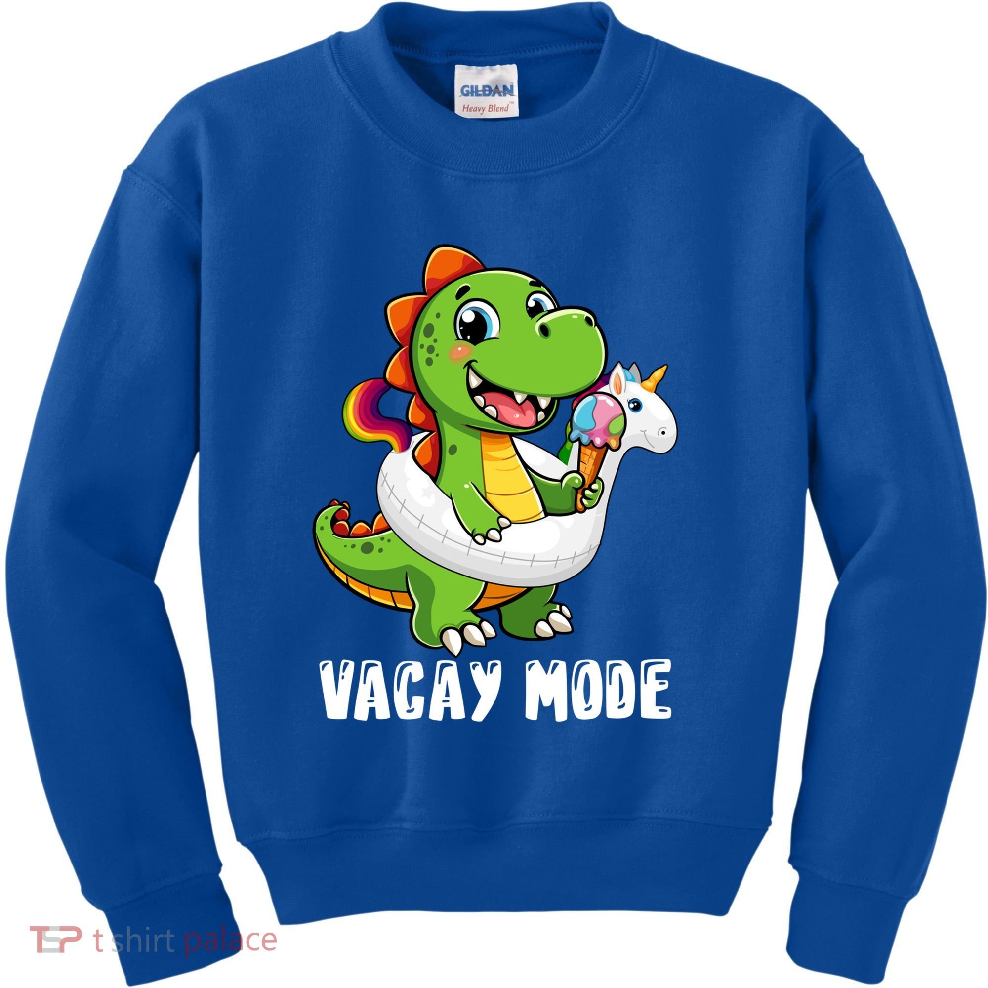 T Rex Unicorn Float Swimming Pool Party Swimmer Vacay Mode Great Gift Kids Sweatshirt