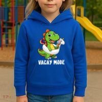 T Rex Unicorn Float Swimming Pool Party Swimmer Vacay Mode Great Gift Kids Hoodie thumb 3