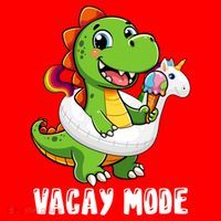 T Rex Unicorn Float Swimming Pool Party Swimmer Vacay Mode Great Gift Santa Hat thumb 1