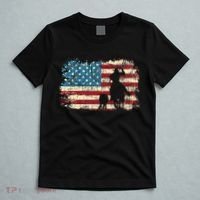Team Roping USA Flag Cowboy Cowgirl Rancher Heading Heeler T-Shirt thumb 5