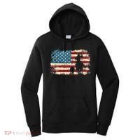 Team Roping USA Flag Cowboy Cowgirl Rancher Heading Heeler Women's Hoodie thumb 0