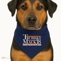 Trubisky Mack Make Chicago Great Again USA-Made Doggie Bandana thumb 1