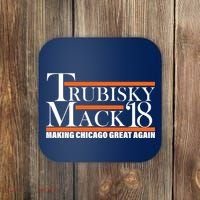 Trubisky Mack Make Chicago Great Again Coaster thumb 0