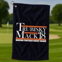 Trubisky Mack Make Chicago Great Again Golf Towel thumb 1
