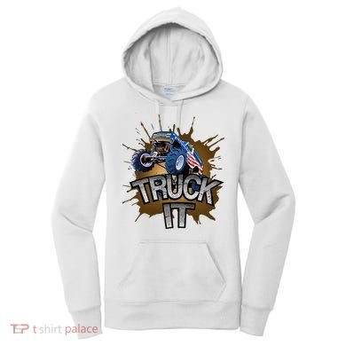 Truck It American Monster Truck Women's Hoodie