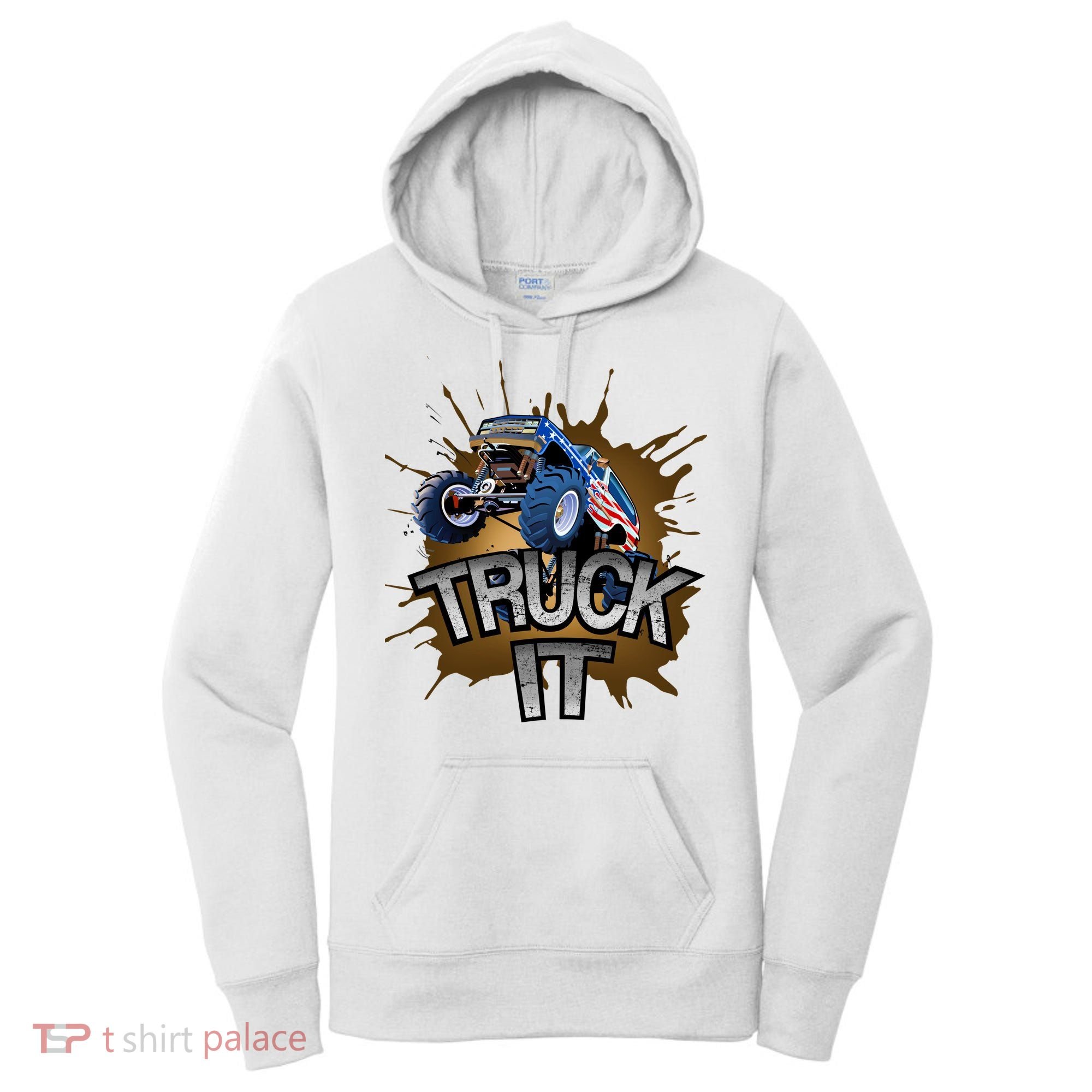 Truck It American Monster Truck Women's Hoodie