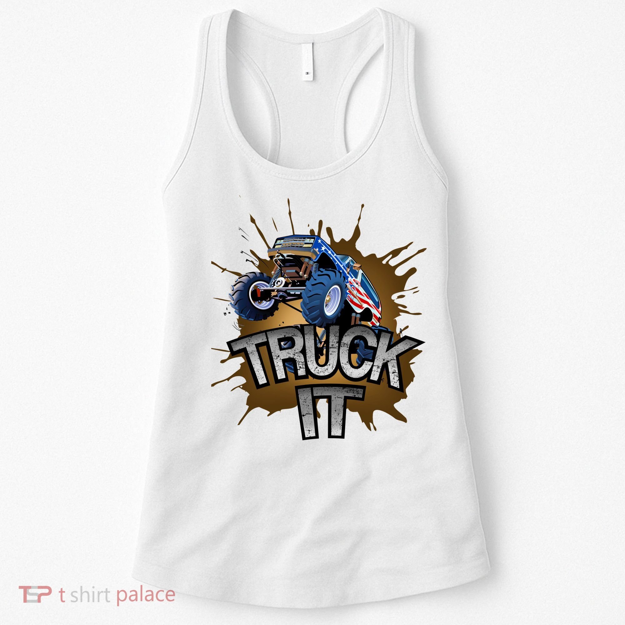 Truck It American Monster Truck Women's Tank Top
