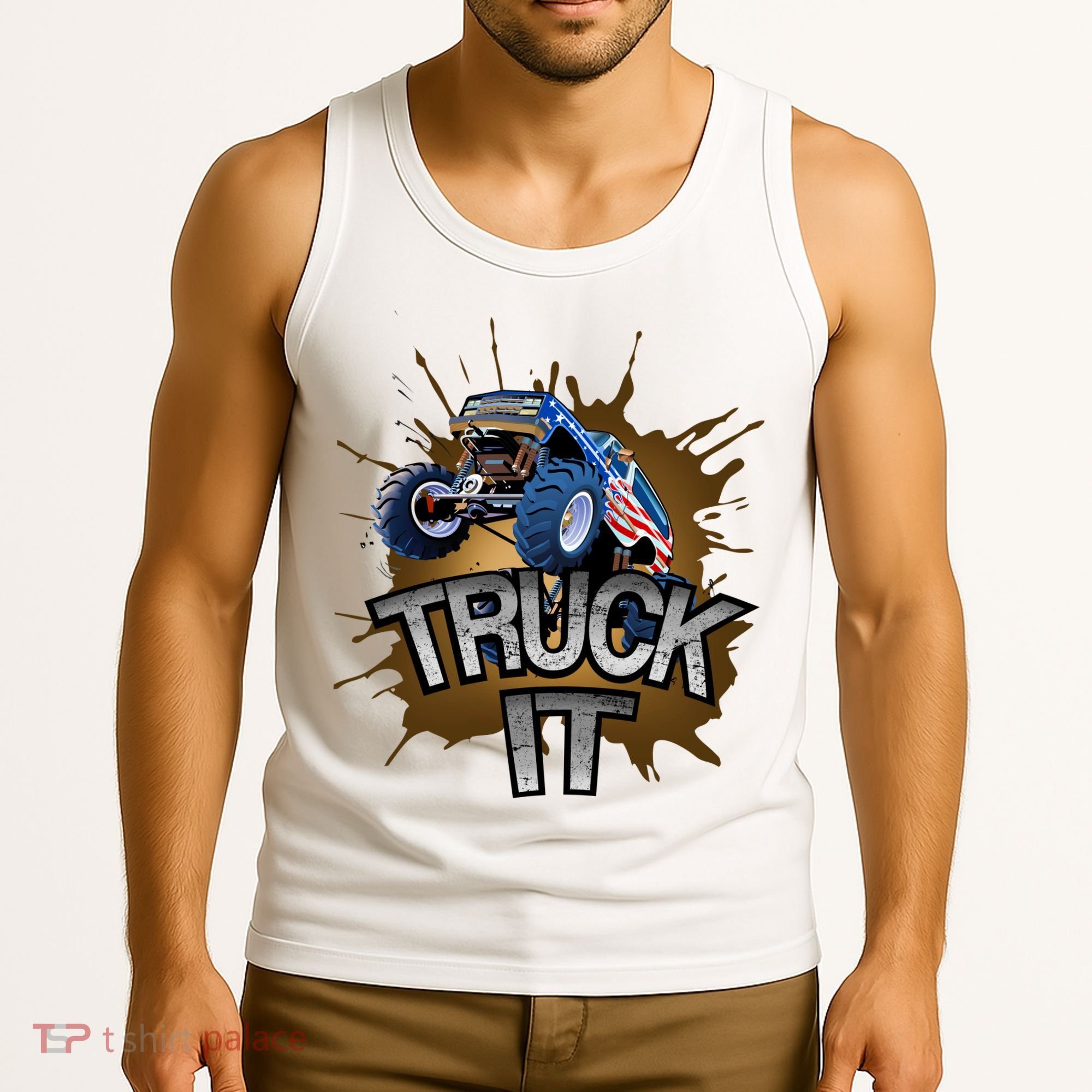 Truck It American Monster Truck Tank Top